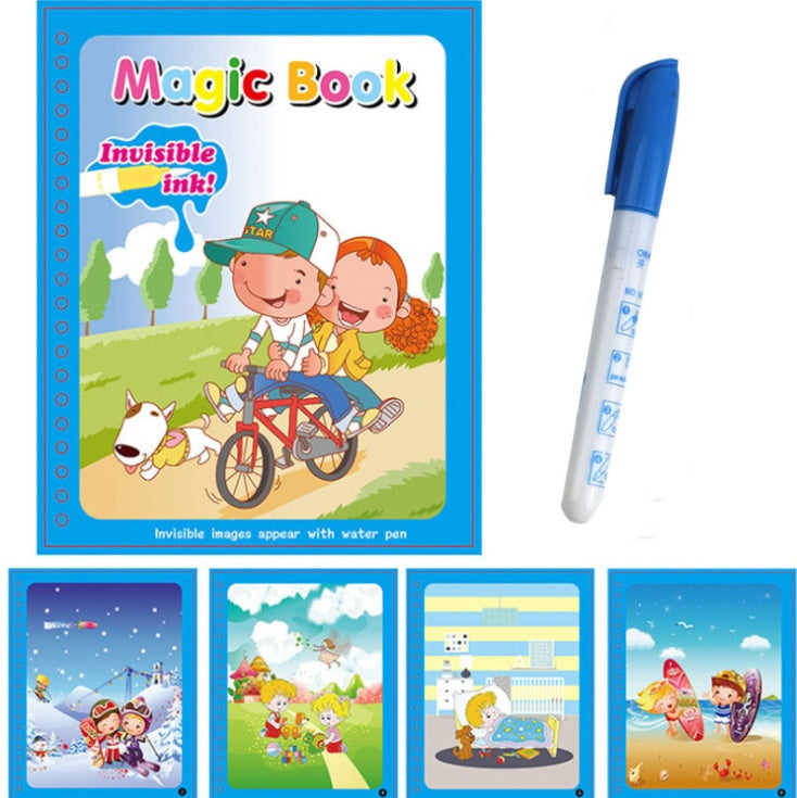 Children's Creative Magic  Water Painting Book - Cindi Book