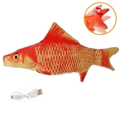 Electric Funny Cat Simulation Fish Beating Usb Jumping Cat Toy - Cindi Book
