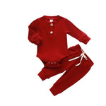 Infant Newborn Baby Girls Boys Spring Autumn Ribbed Solid - Cindi Book