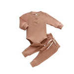 Infant Newborn Baby Girls Boys Spring Autumn Ribbed Solid - Cindi Book