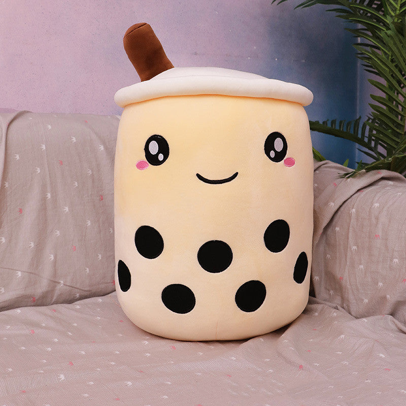 Cute Fruit Drink Plush Stuffed Soft Strawberry Milk Tea Plush Boba Tea Cup Toy Bubble Tea Pillow Cushion Kids Gift - Cindi Book