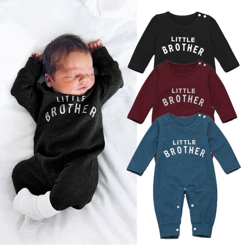 Male Alphabet Long Sleeved Romper Newborn Baby Jumpsuit Female Baby Casual Romper - Cindi Book