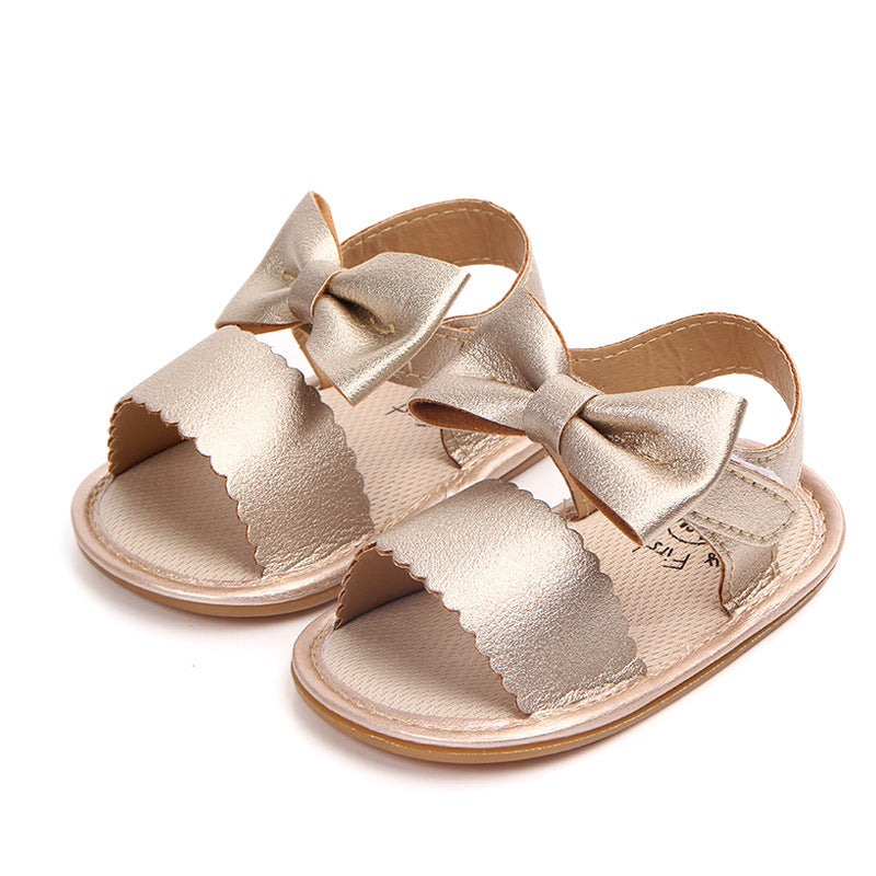 Baby Sandals Toddler Shoes Pu Leather Bow - Cindi Book