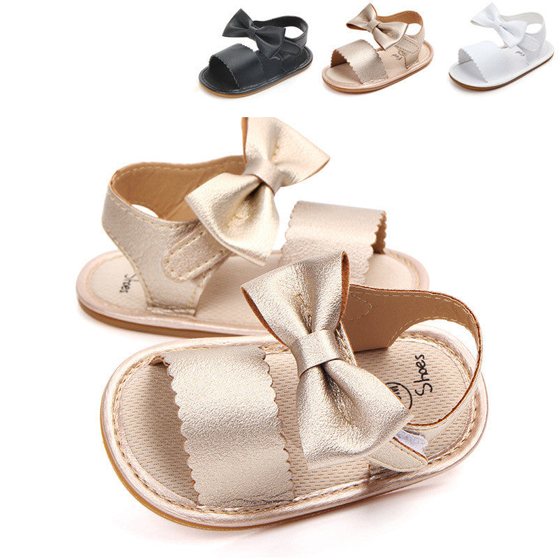 Baby Sandals Toddler Shoes Pu Leather Bow - Cindi Book