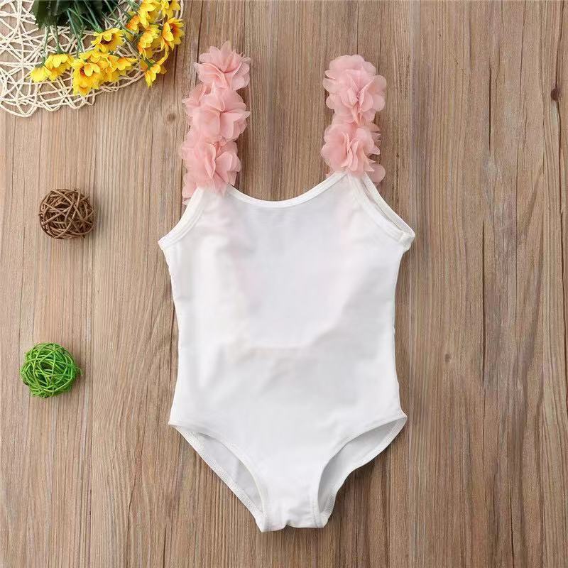 Hot Style Children's Sleeveless Summer Stitching Sling Lace Backless Swimsuit