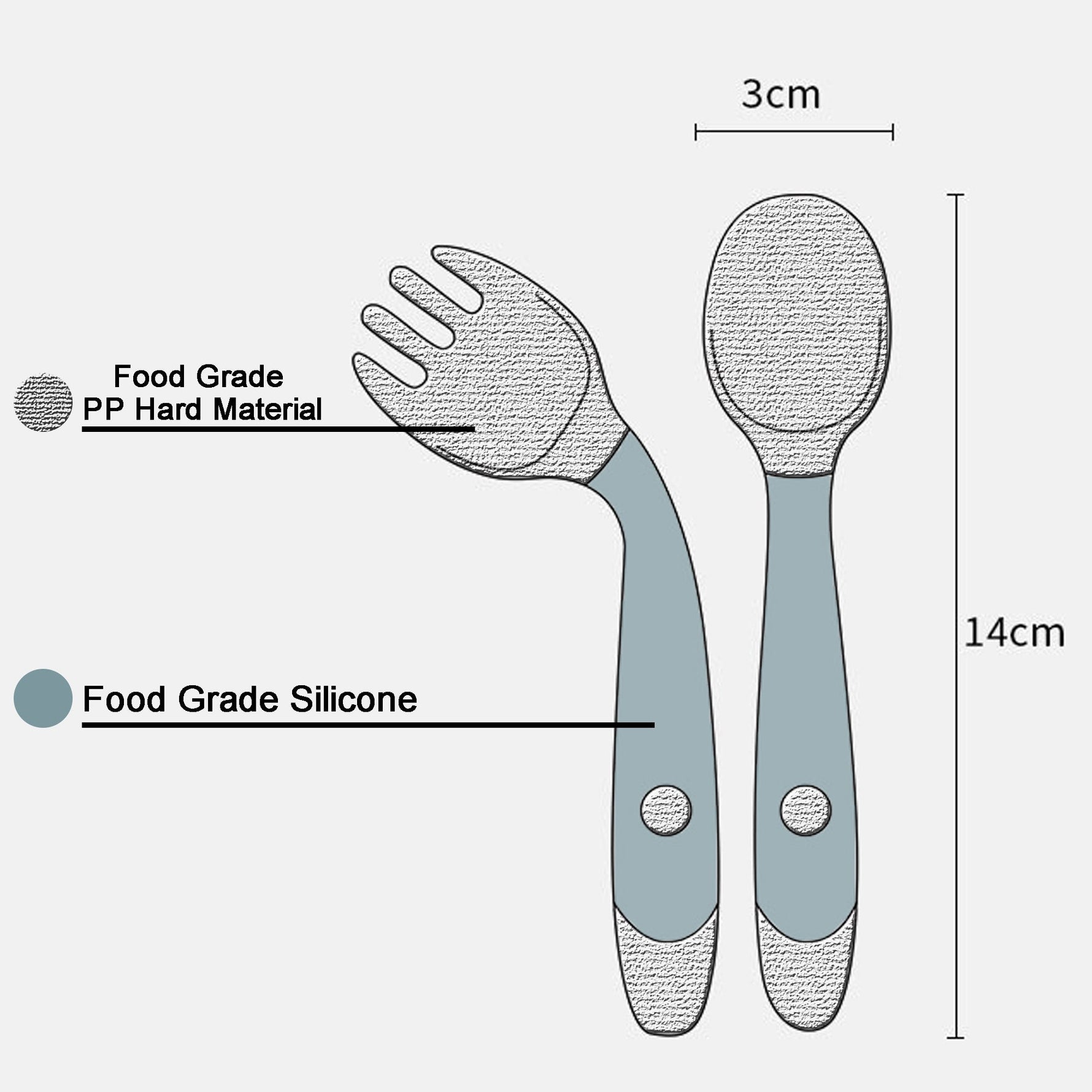 Silicone Spoon for Baby Utensils Set Auxiliary Food Toddler Learn To Eat Training Bendable Soft Fork Infant Children Tableware - Cindi Book