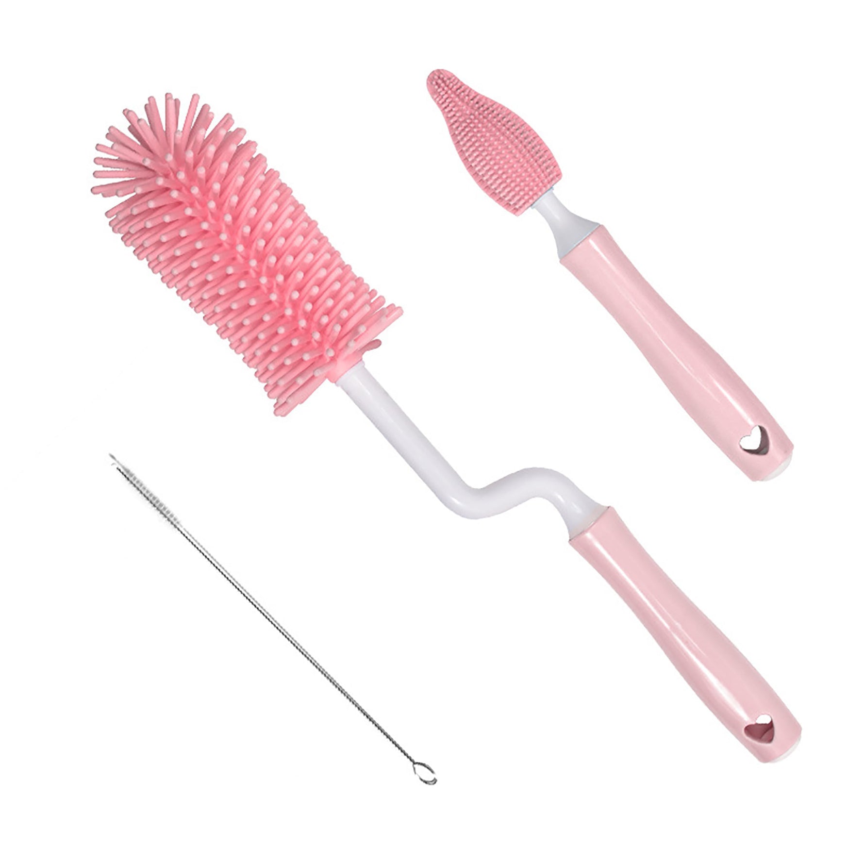 Baby Silicone Baby Bottle Brush Straw Scrubbing Baby Bottle Brush Cleaning - Cindi Book