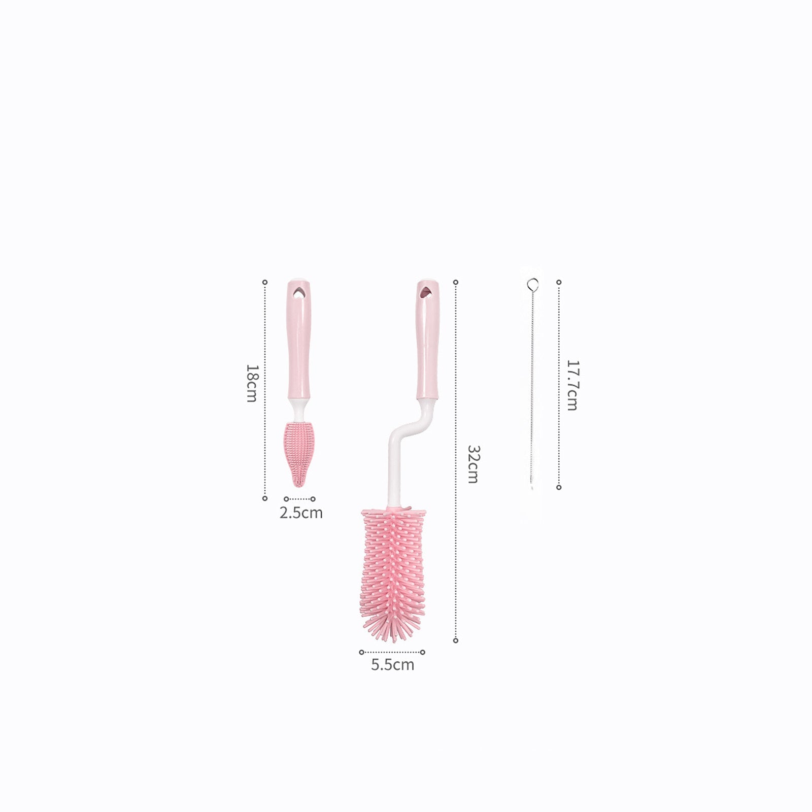 Baby Silicone Baby Bottle Brush Straw Scrubbing Baby Bottle Brush Cleaning - Cindi Book
