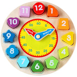 Digital Clock Wooden Cognitive Learning Alarm Clock Early Education Educational Toys For Children - Cindi Book