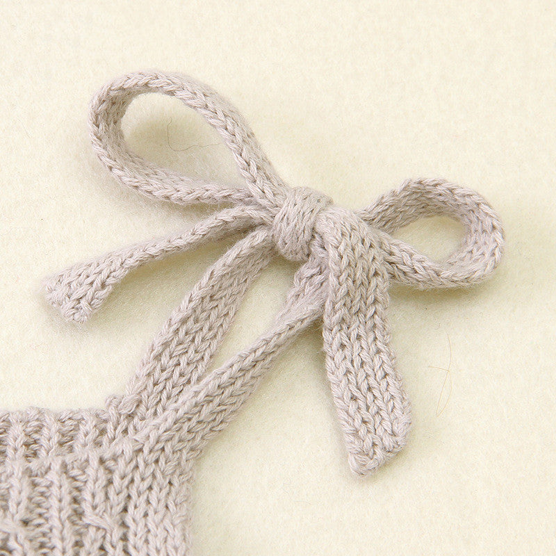 Baby Onesies Girls' Knitted Sling Ruffled Fart Romper - Cindi Book