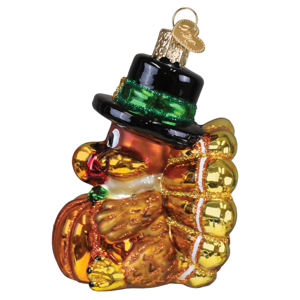 Old World Christmas Pilgrim Turkey Ornament - hand-blown glass Christmas tree ornament (view 4)