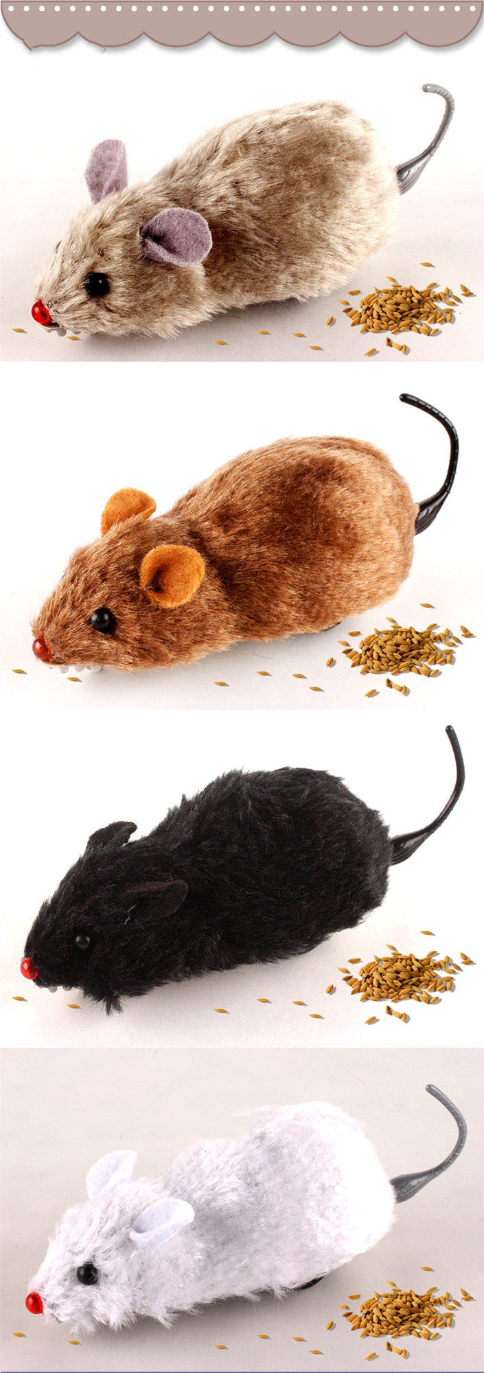 Clockwork Spring Power Plush Mouse - Cindi Book