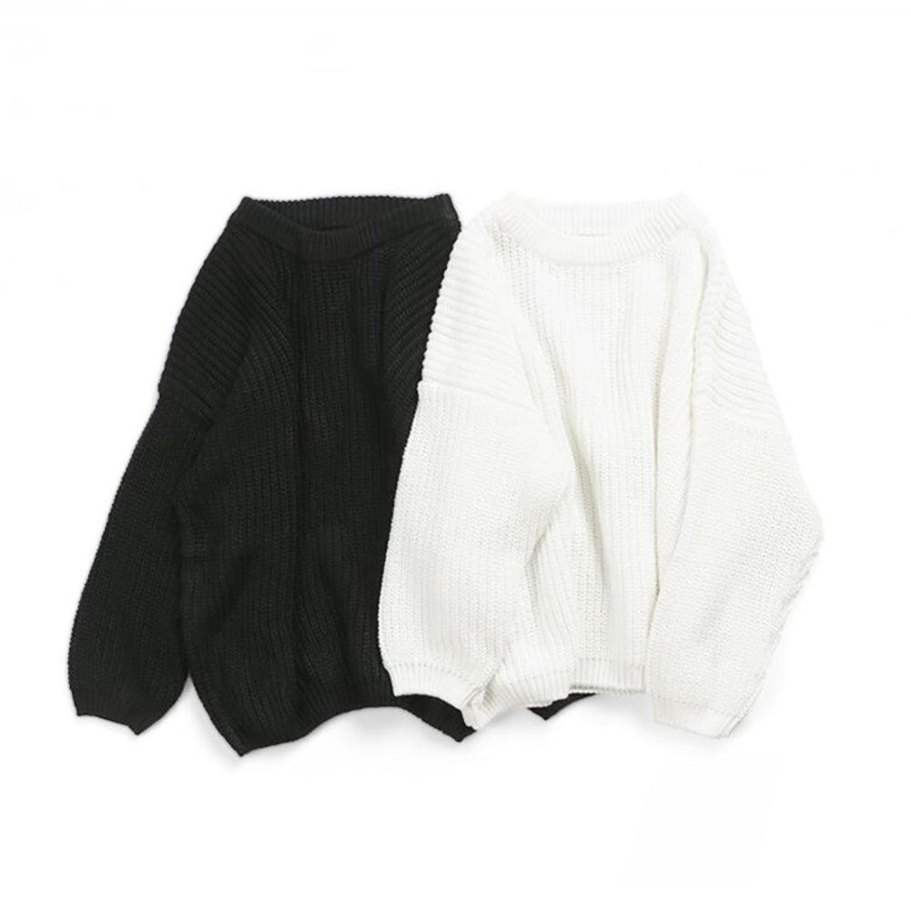 Solid Csul Sweter Sloucy Soft Wool Itted - Cindi Book