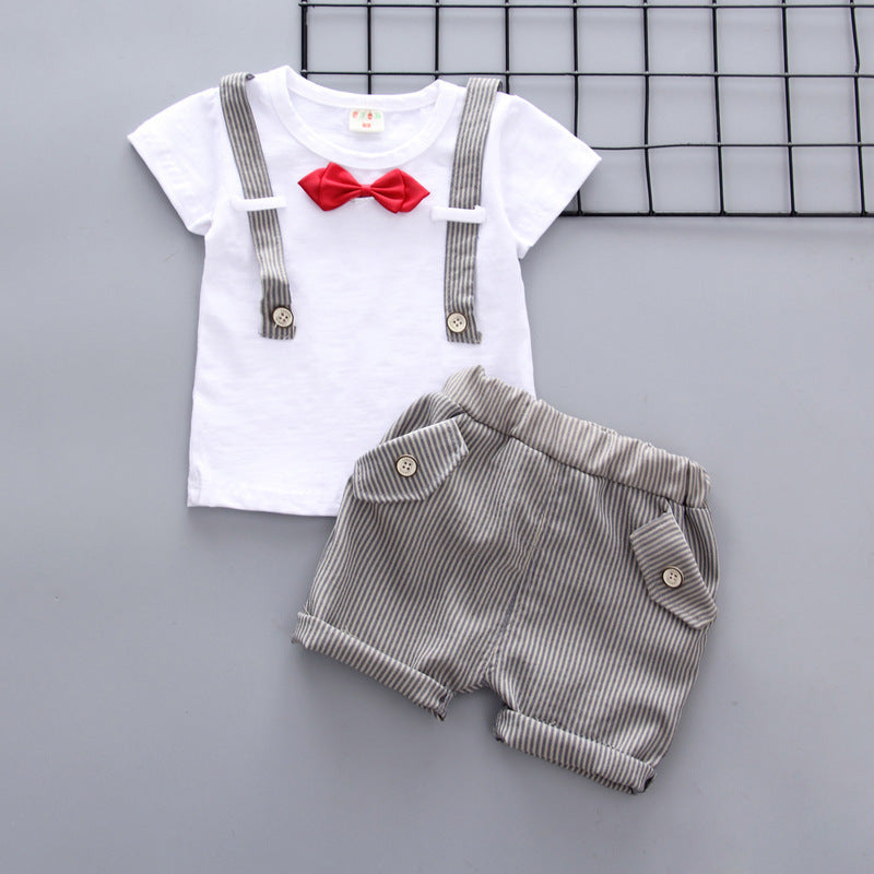 Baby Boy Summer Short Sleeve Suit Boy Shorts - Cindi Book