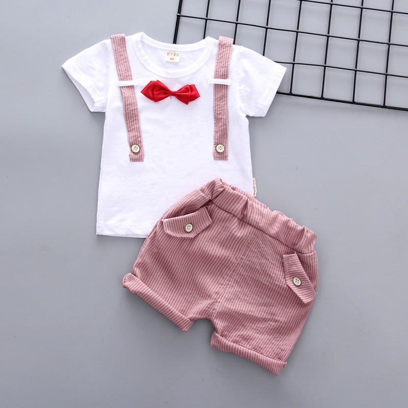 Baby Boy Summer Short Sleeve Suit Boy Shorts - Cindi Book