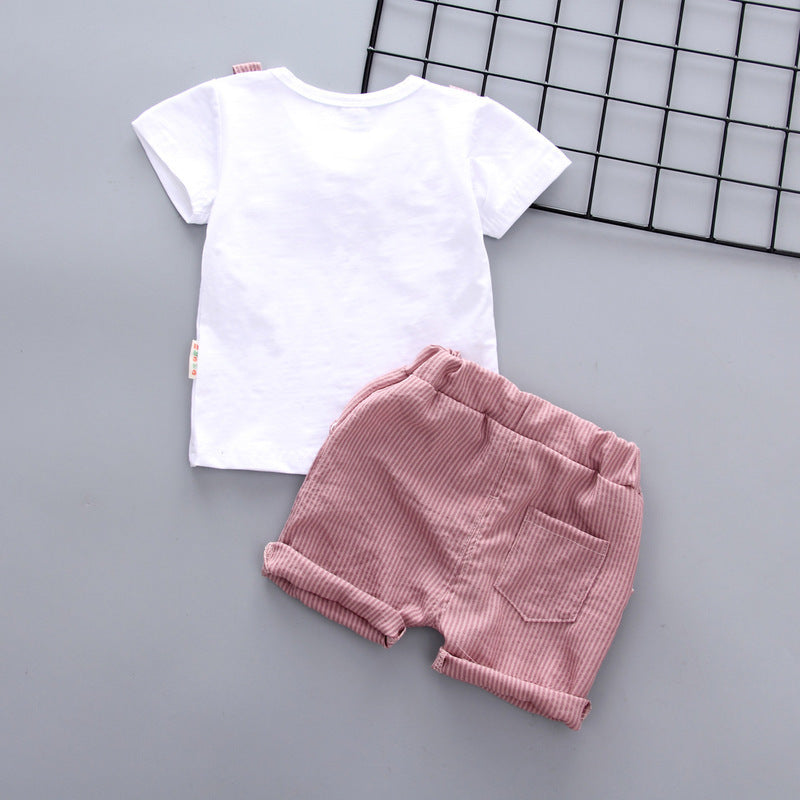 Baby Boy Summer Short Sleeve Suit Boy Shorts - Cindi Book