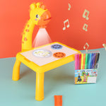 Children LED Projector Art Drawing Table Toys Painting Board Desk - Cindi Book