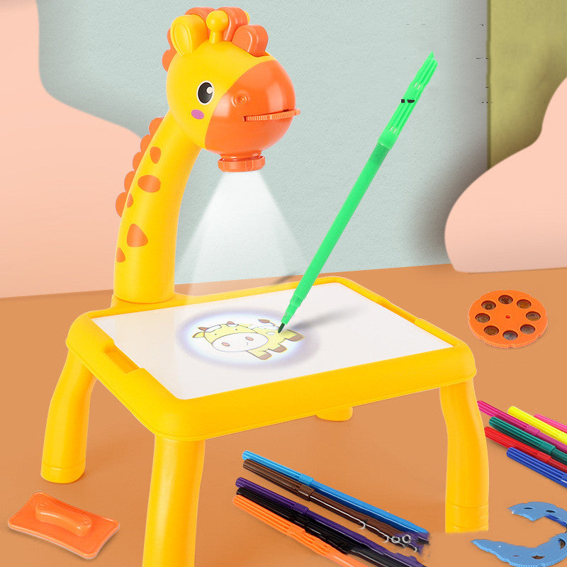 Children LED Projector Art Drawing Table Toys Painting Board Desk - Cindi Book