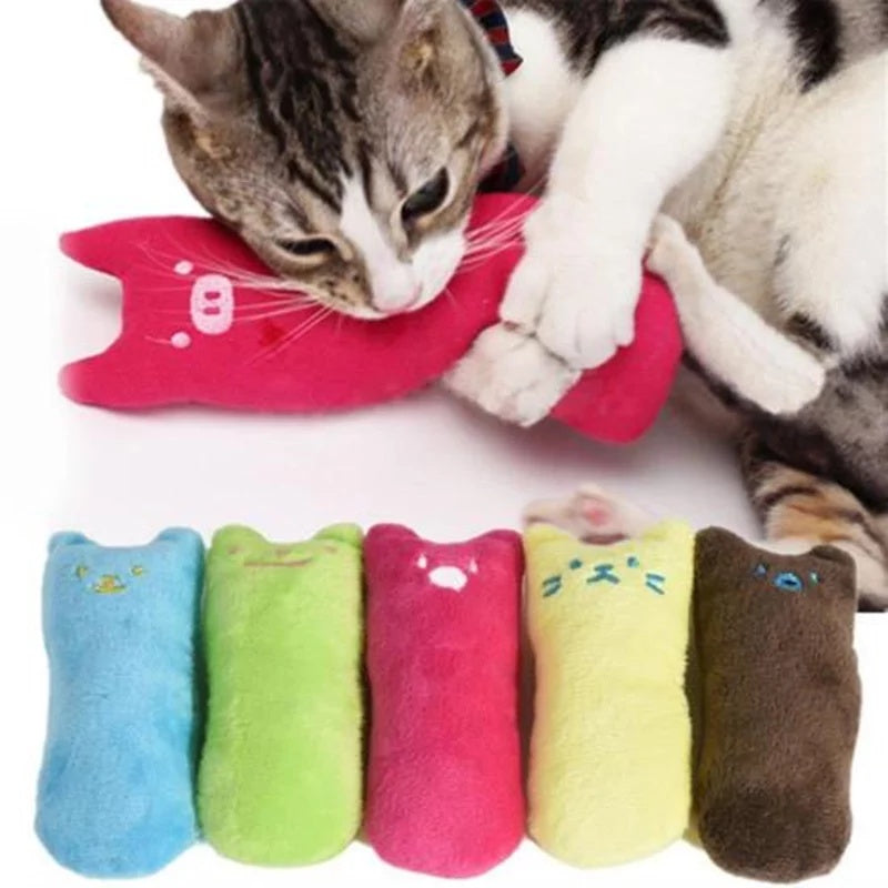 Catnip Cat Toys Pillow Interactive Cat Toy Catnip Pet Supplies Pillow Thumb Plush Teeth Grinding Bite Mint Cat Accessories - Cindi Book