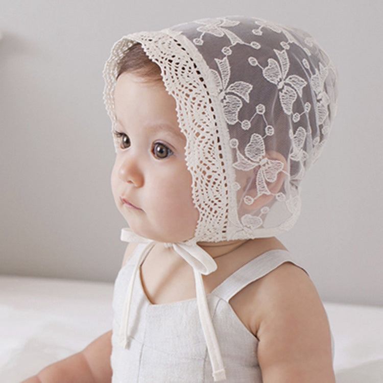 Baby Girl Fetal Cap, Children's All-Match Sunshade Hat, Lace Sun Basin Hat, Autumn Princess Fisherman Hat - Cindi Book