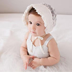 Baby Girl Fetal Cap, Children's All-Match Sunshade Hat, Lace Sun Basin Hat, Autumn Princess Fisherman Hat - Cindi Book