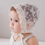 Baby Girl Fetal Cap, Children's All-Match Sunshade Hat, Lace Sun Basin Hat, Autumn Princess Fisherman Hat - Cindi Book