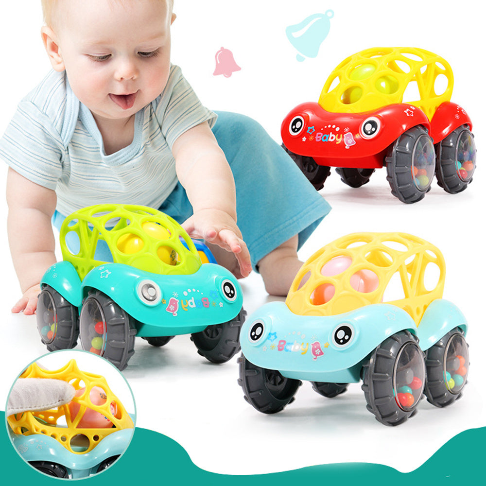 Bobo Car Baby Bell Grip Soft Toy Baby Teether Hand Catch Ball - Cindi Book