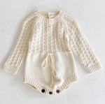 Girl Baby Knitted Hollow Waist Girdle Long Sleeves Harpy Dress Triangle - Cindi Book