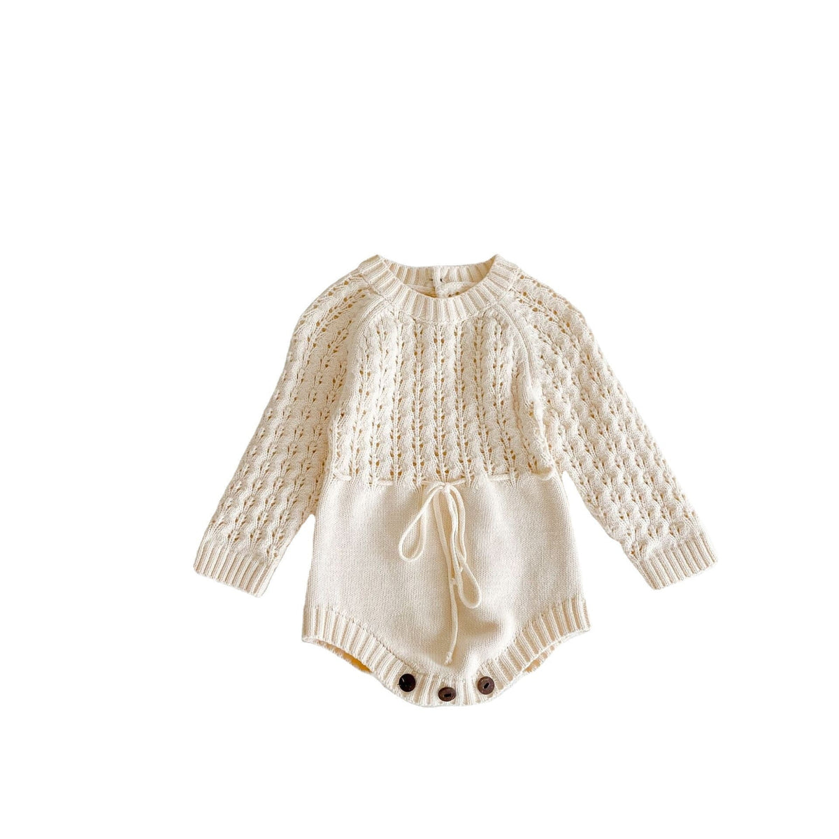 Girl Baby Knitted Hollow Waist Girdle Long Sleeves Harpy Dress Triangle - Cindi Book