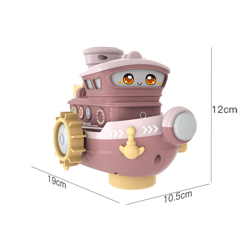 Electric Water Rotating Spray Ship Toys Cartoon Boat Funny Baby Bath Toys - Cindi Book