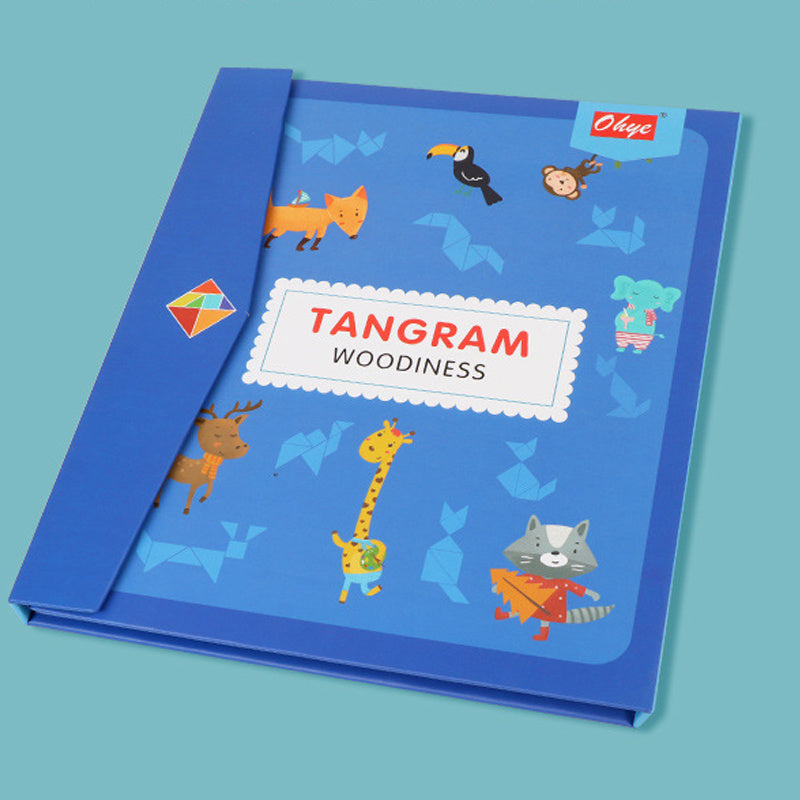 Children's Wooden Magnetic Tangram Educational Toy - Cindi Book