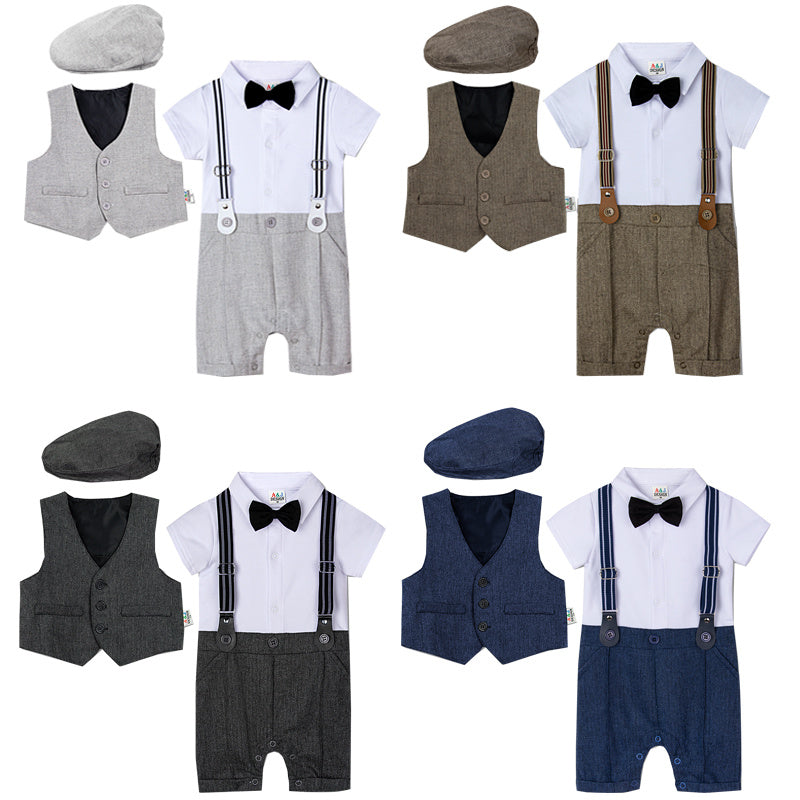 Baby Boy Suit One-piece Gentleman Suit - Cindi Book
