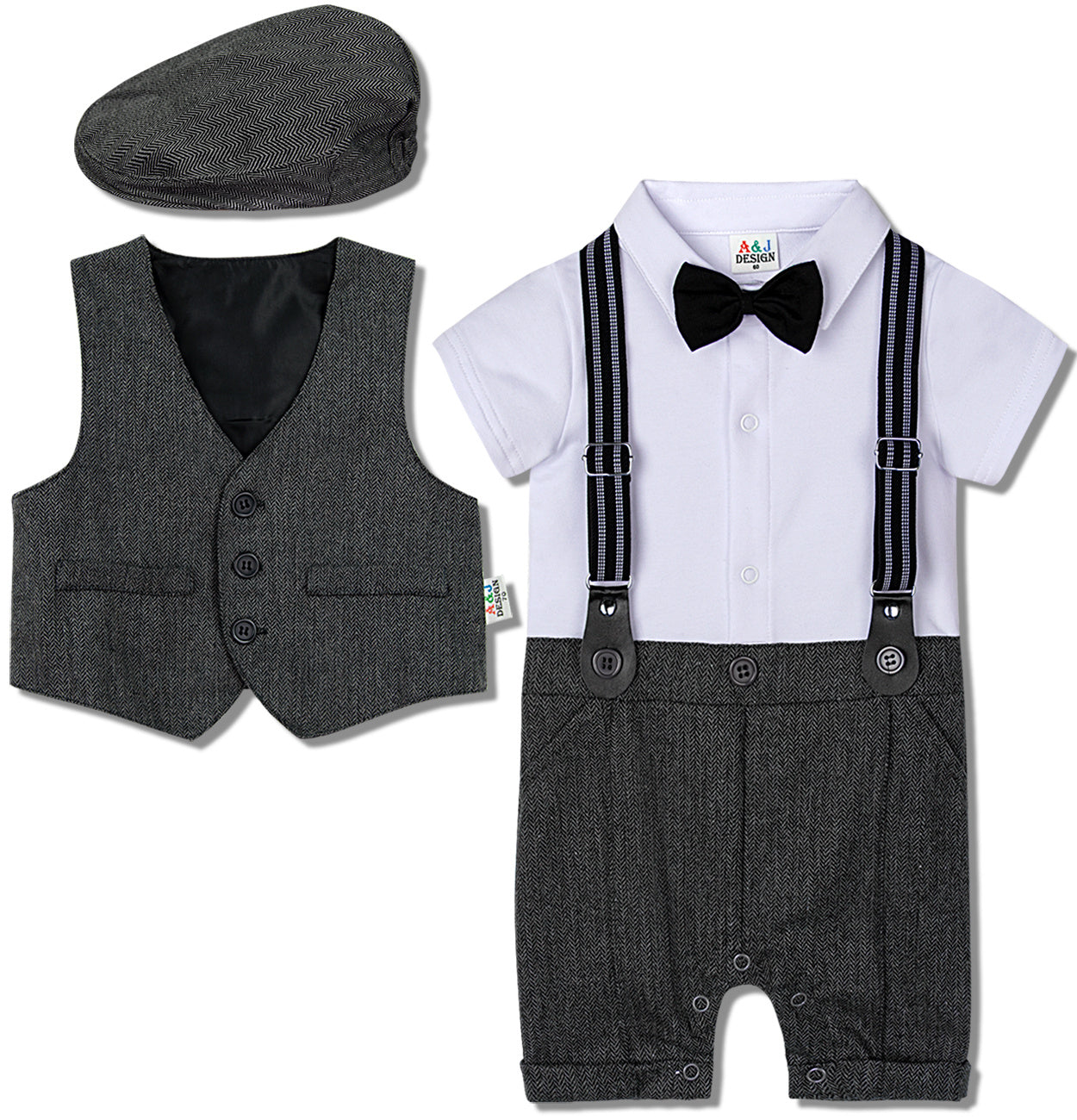 Baby Boy Suit One-piece Gentleman Suit - Cindi Book