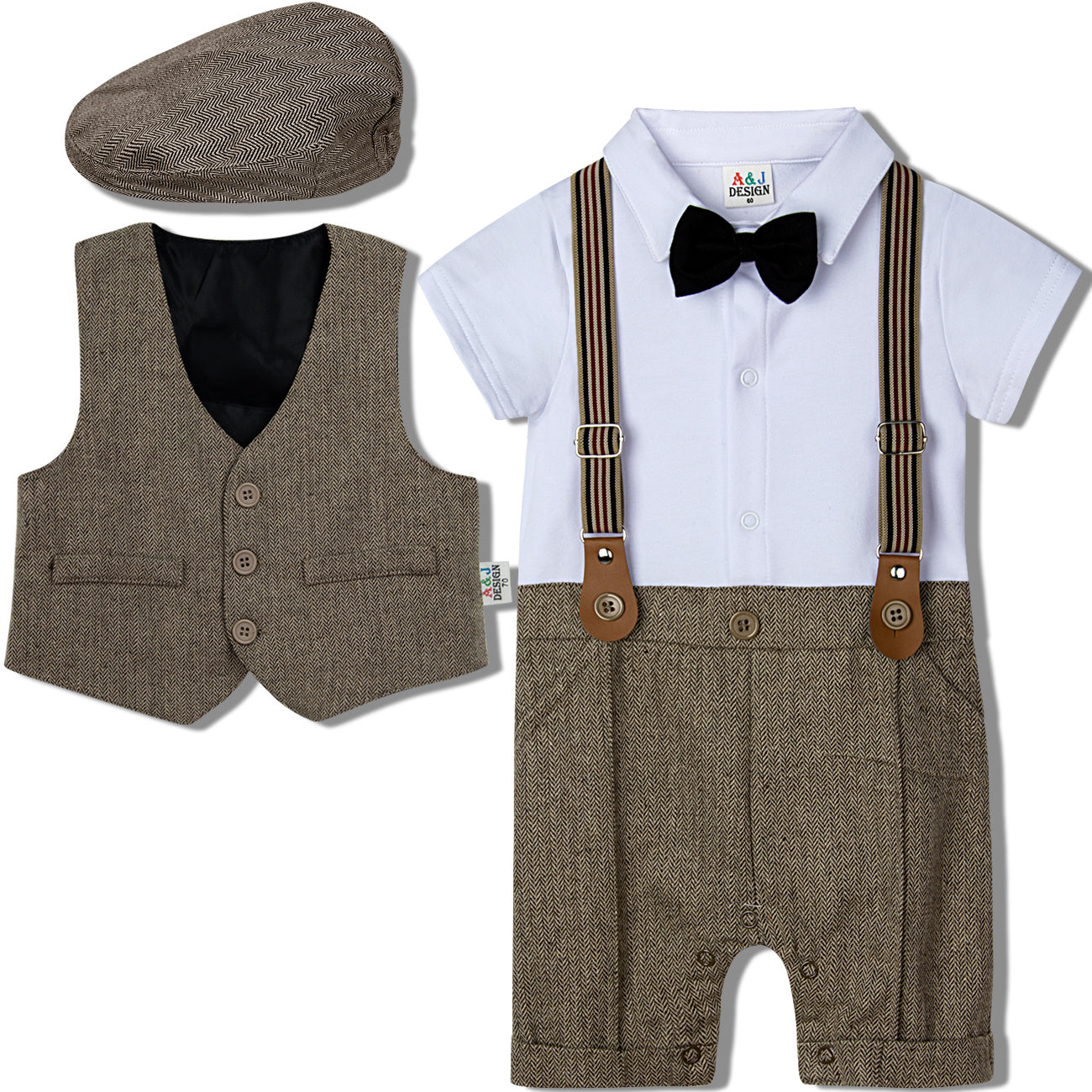 Baby Boy Suit One-piece Gentleman Suit - Cindi Book