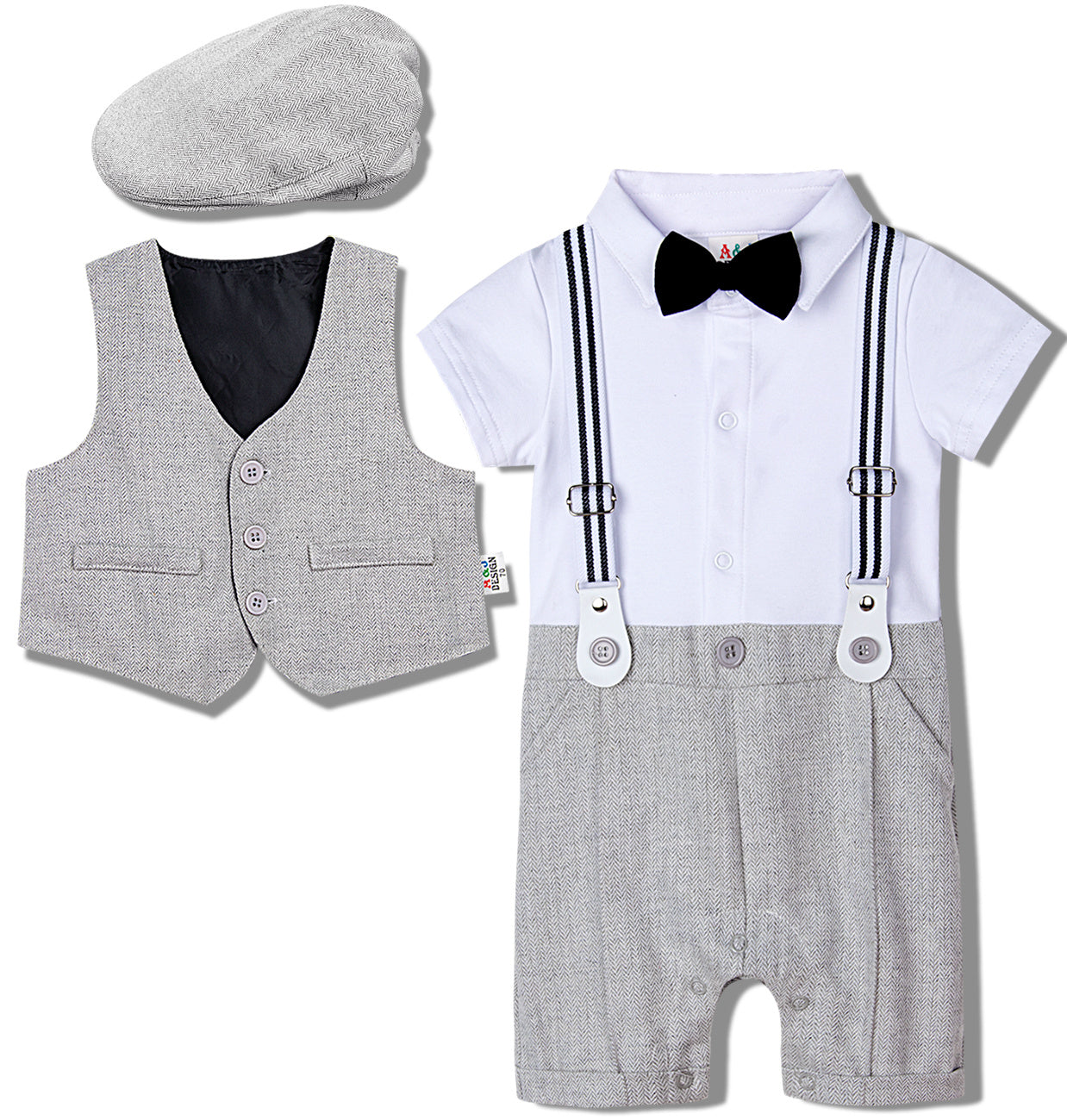 Baby Boy Suit One-piece Gentleman Suit - Cindi Book