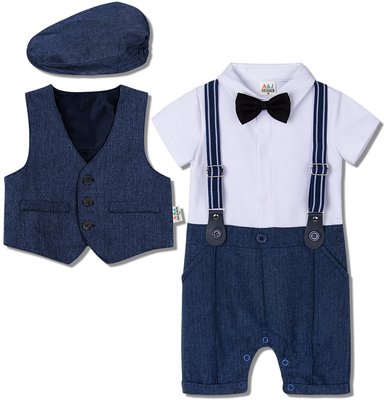Baby Boy Suit One-piece Gentleman Suit - Cindi Book