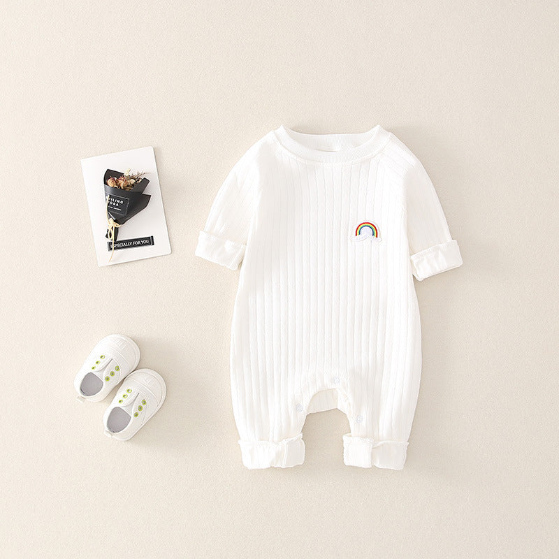 Fashionable And Simple Rainbow Baby Jumpsuit - Cindi Book