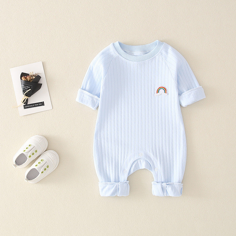 Fashionable And Simple Rainbow Baby Jumpsuit - Cindi Book
