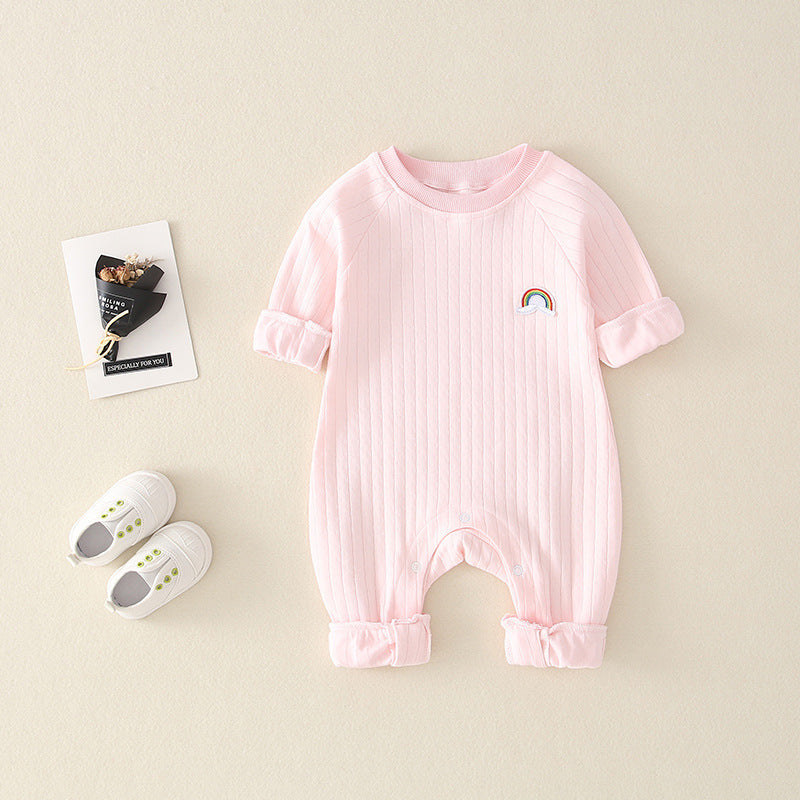 Fashionable And Simple Rainbow Baby Jumpsuit - Cindi Book