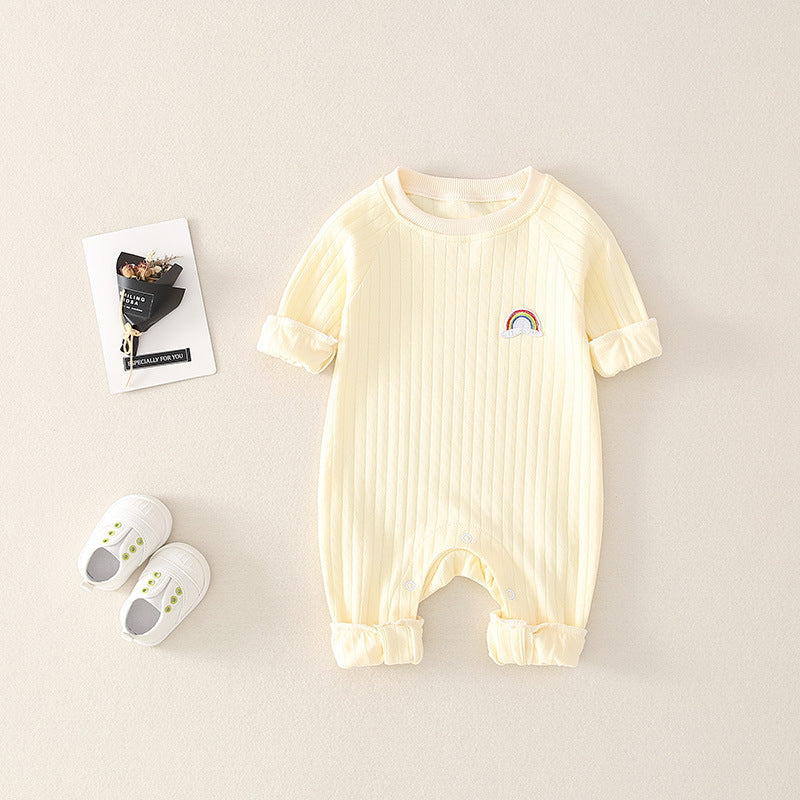 Fashionable And Simple Rainbow Baby Jumpsuit - Cindi Book