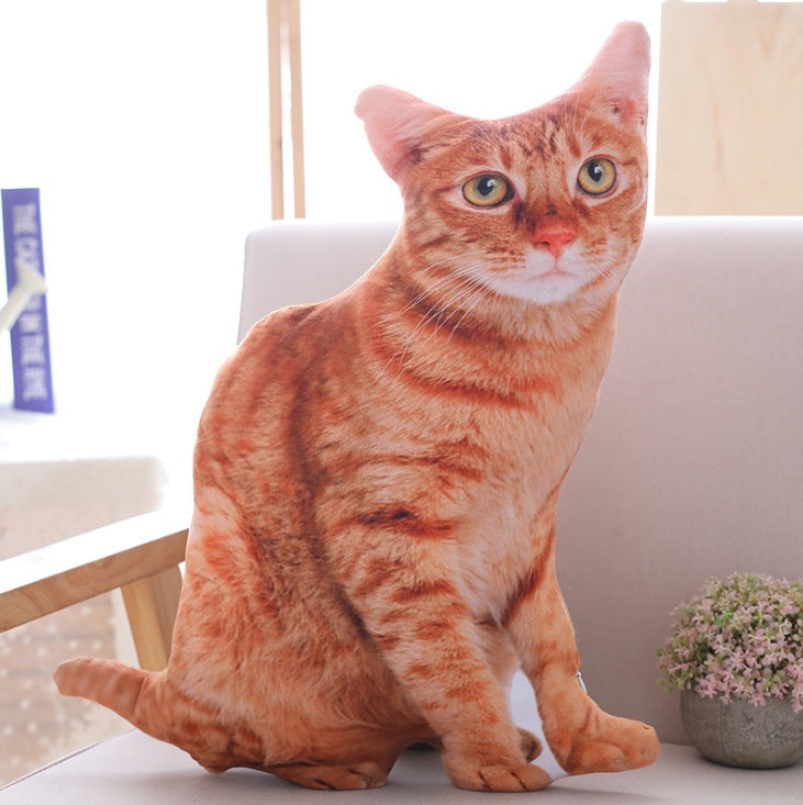 Simulation cat pillow cute cat doll plush toy stereo pet doll - Cindi Book