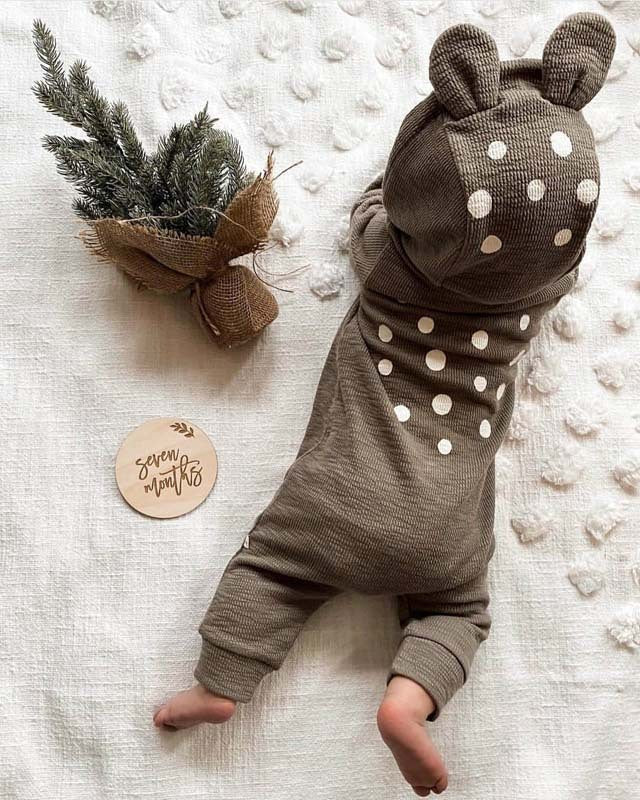 Baby Long-Sleeved Men's And Women's Baby Spring And Autumn Romper Romper Romper Jumpsuit - Cindi Book