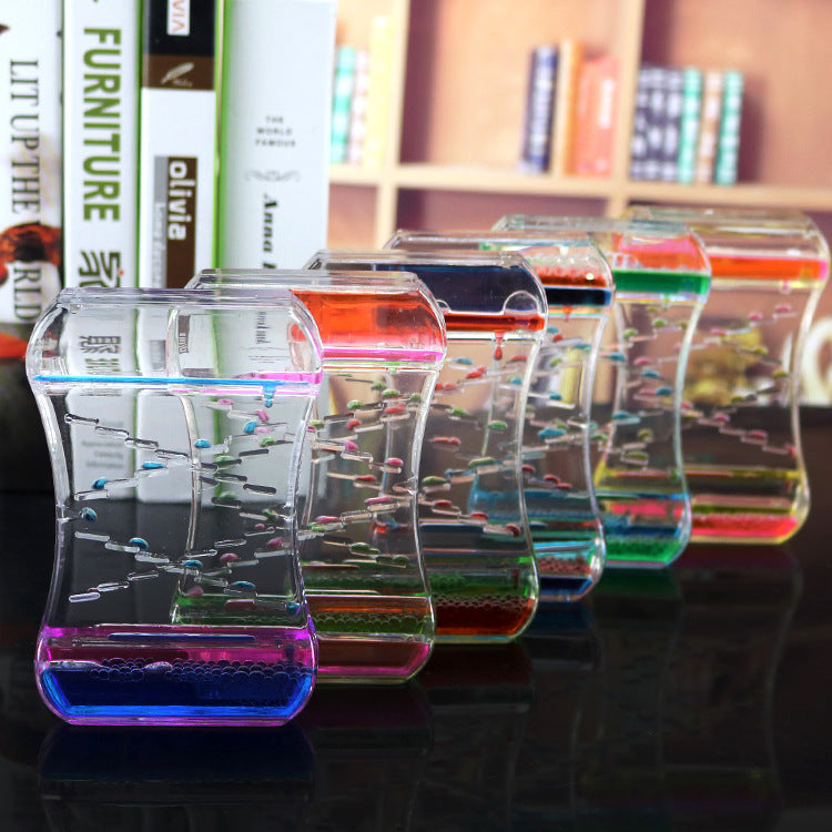 Creative Cruise Fluid Liquid Hourglass Quicksand Timer 2024 Ins Living Room Office Ornaments Desk Table Decorations Home Decor - Cindi Book