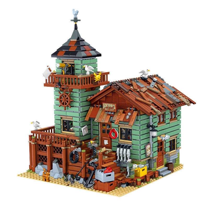 Blocks Bricks Old Fishing House Series Captain's Wharf Toys For Kids Christmas Gifts - Cindi Book