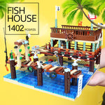 Blocks Bricks Old Fishing House Series Captain's Wharf Toys For Kids Christmas Gifts - Cindi Book