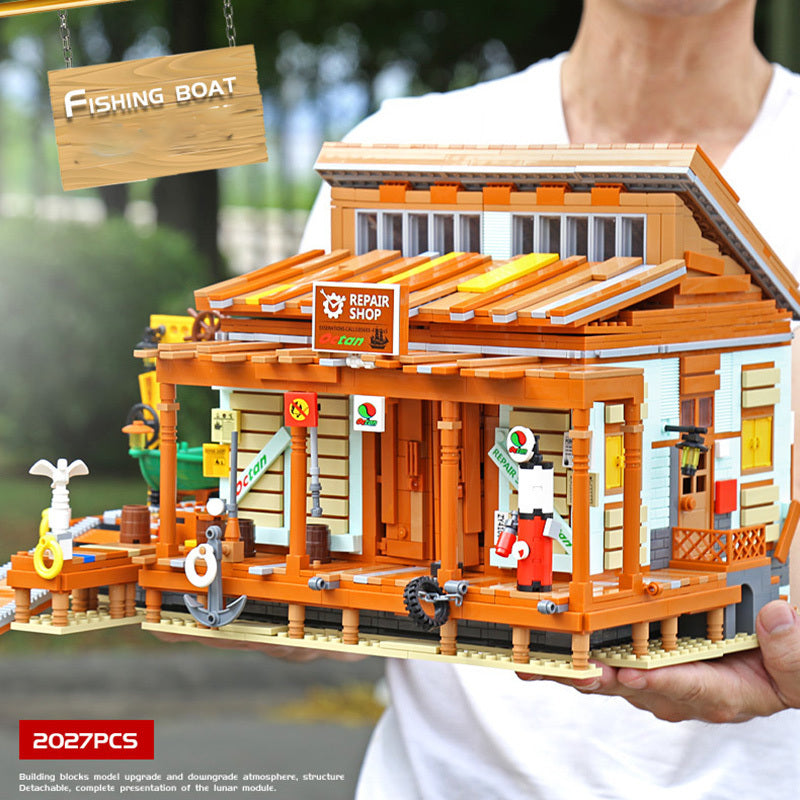 Blocks Bricks Old Fishing House Series Captain's Wharf Toys For Kids Christmas Gifts - Cindi Book