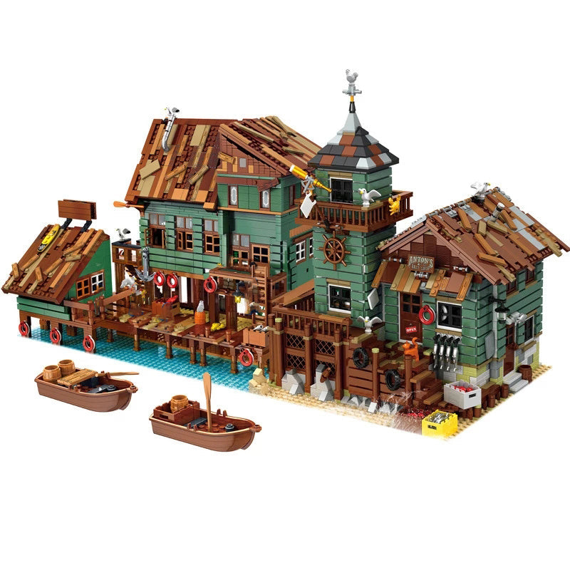 Blocks Bricks Old Fishing House Series Captain's Wharf Toys For Kids Christmas Gifts - Cindi Book