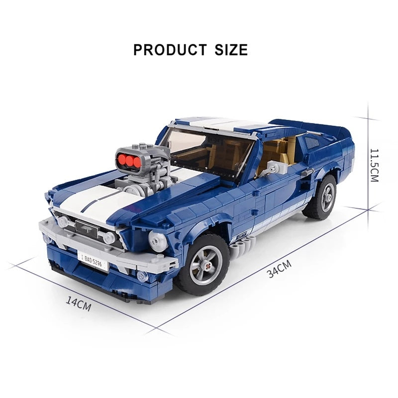 Ford Mustang GT Racing Assembled Building Block Toys of Technology Machinery Group - Cindi Book