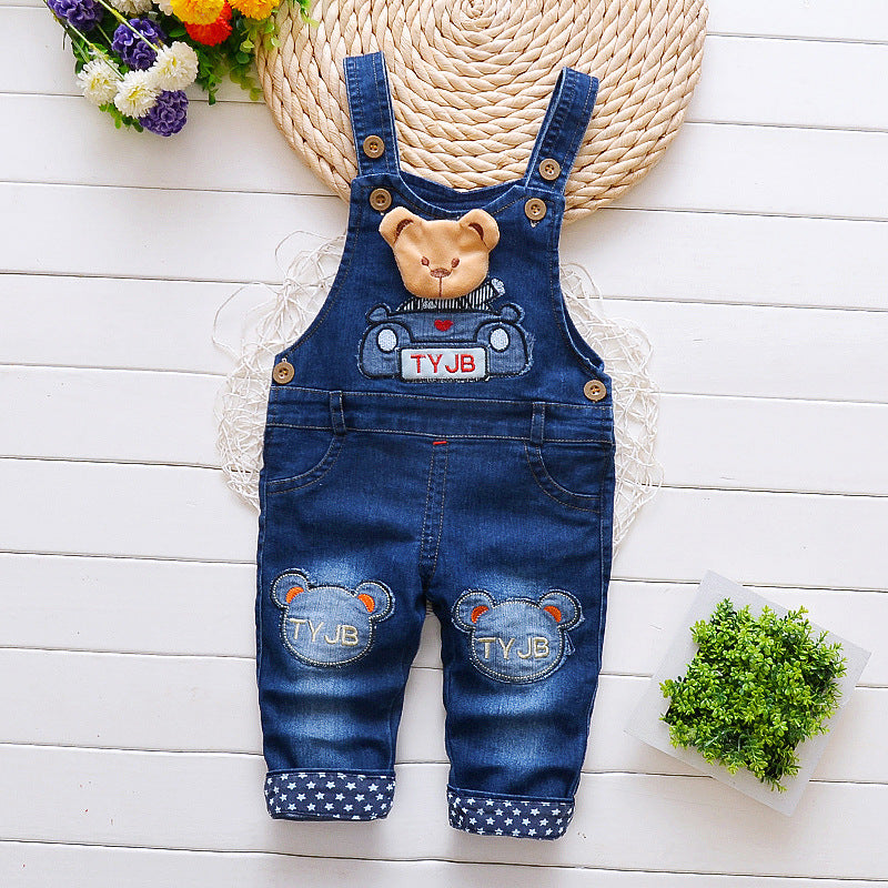 Children's Pants, Baby Children's Overalls, Jeans, Children's Clothing, Children's Pants, Boys And Girls' Cotton Trousers Cover - Cindi Book