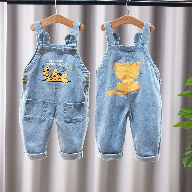 Children's Pants, Baby Children's Overalls, Jeans, Children's Clothing, Children's Pants, Boys And Girls' Cotton Trousers Cover - Cindi Book